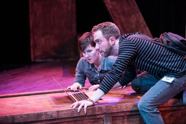 Elizabeth Anne Rimar as Dr Susan Ward and Patrick T. Horn as Jonathan Harker_Your Invisible Corset by Patricia Lynn_photo by Al Foote III
